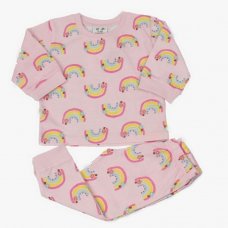 WF3865: Baby Girls All Over Rainbows Print Pyjama (12-24 Months)